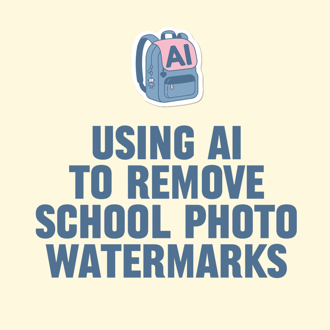 Is it ok to use AI to remove the watermark on school photos?